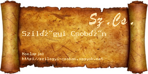 Szilágyi Csobán névjegykártya